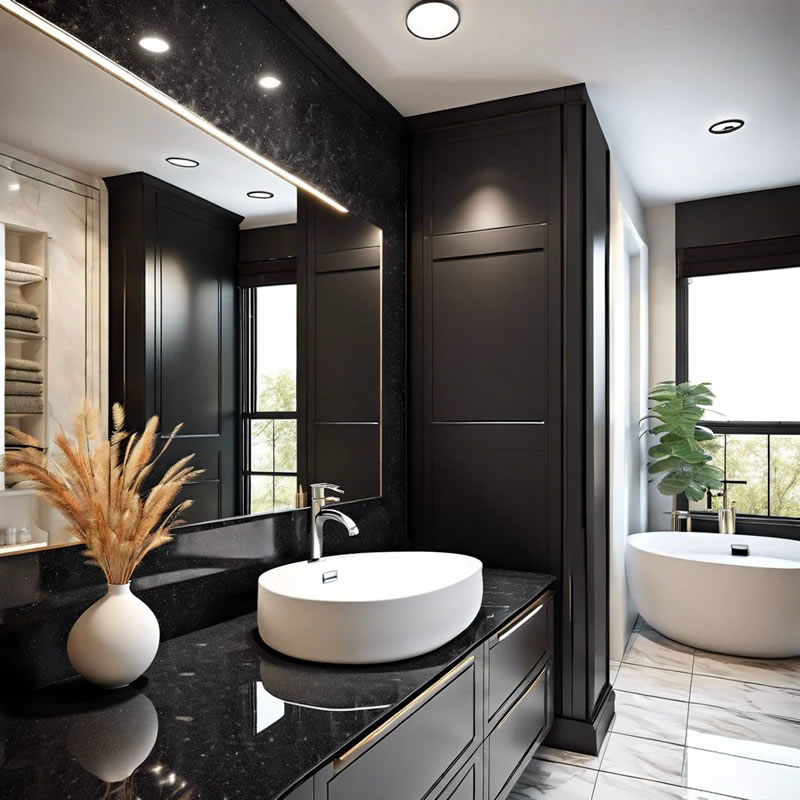 Black granite Bathroom