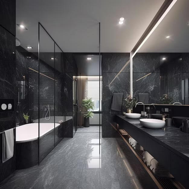 Black granite Flooring