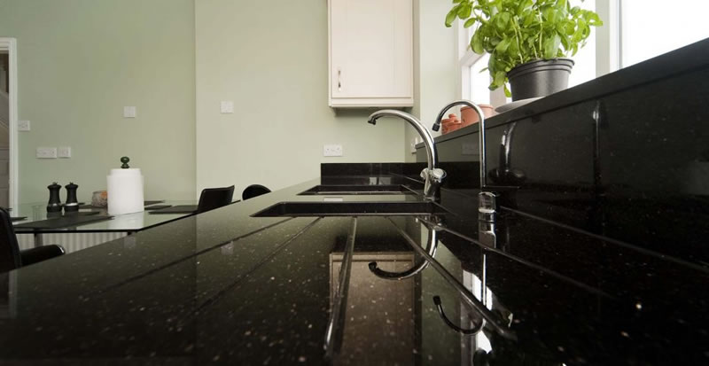 Black granite kitchen