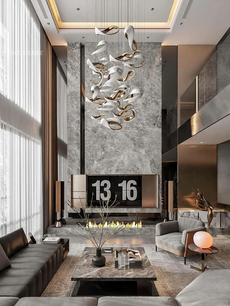 Luxury stone backsplash idea