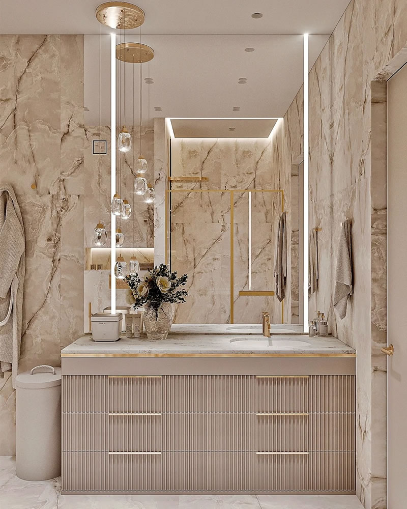 Modern Bathroom Stone Design
