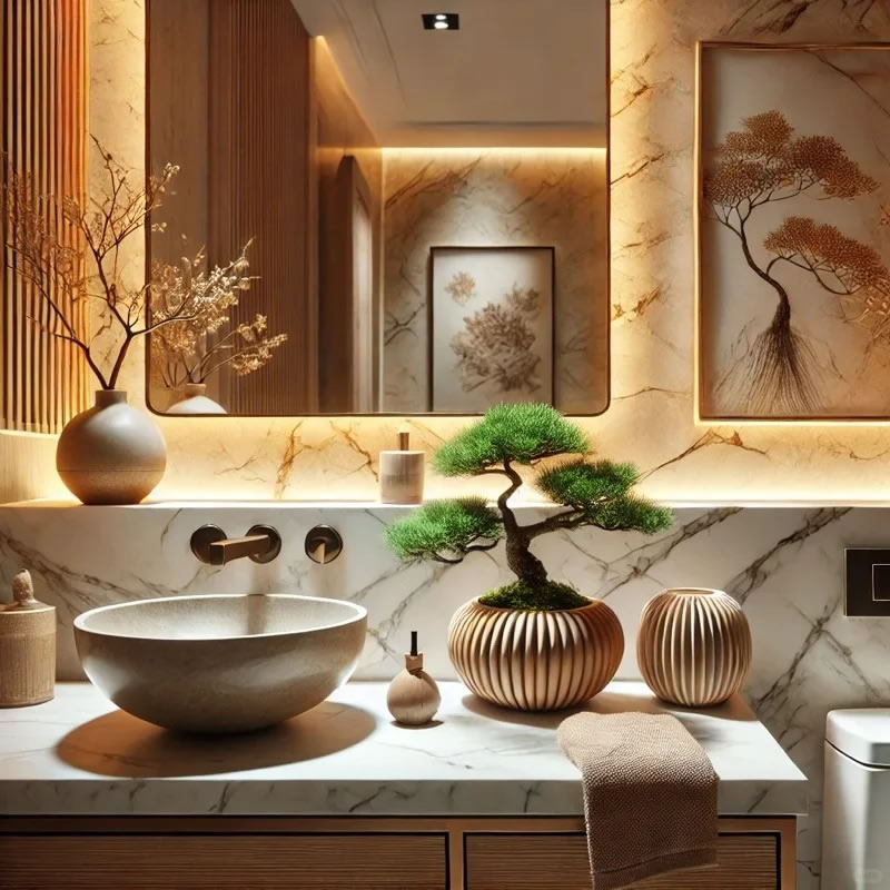 Modern Bathroom Stone Design
