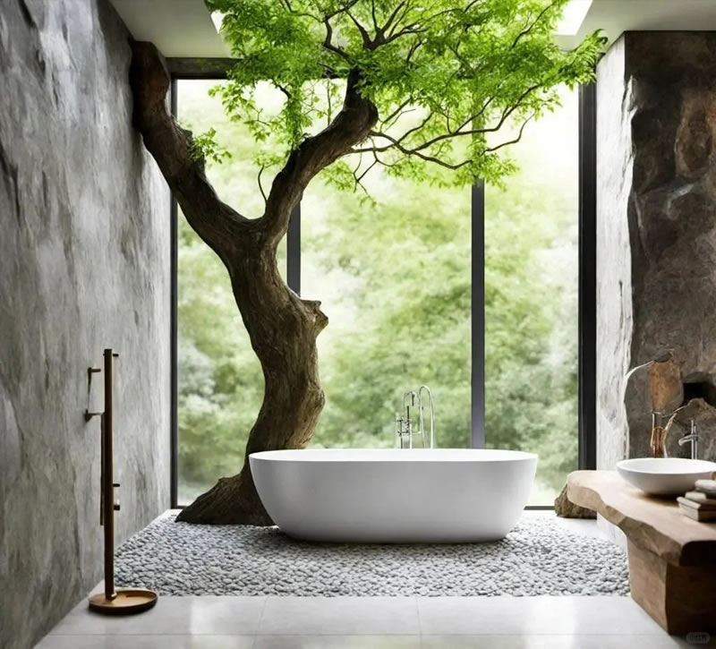 Modern Bathroom Stone Design