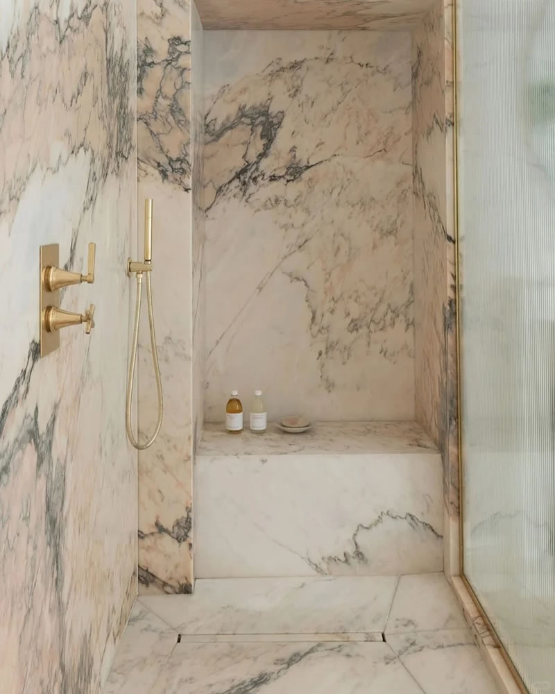 Polished Marble Tiles for Bathroom