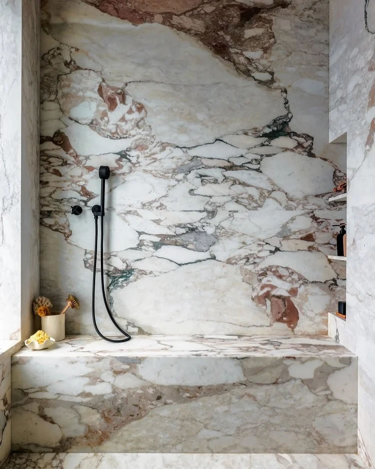 Polished Marble Tiles for Bathroom