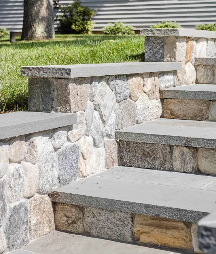 blue granite Stair Treads