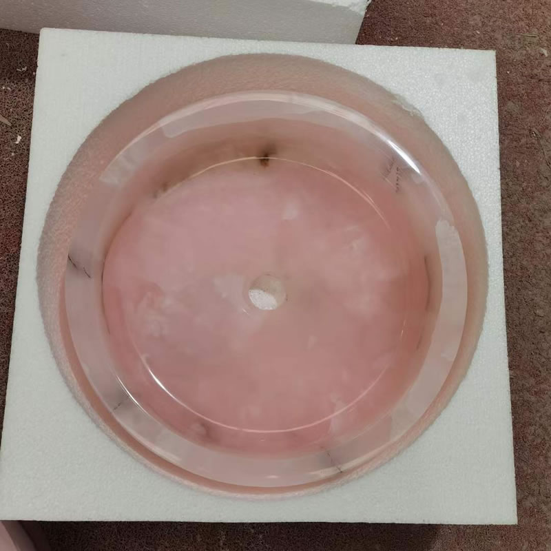 Modern Pink Onyx Bathroom Sink