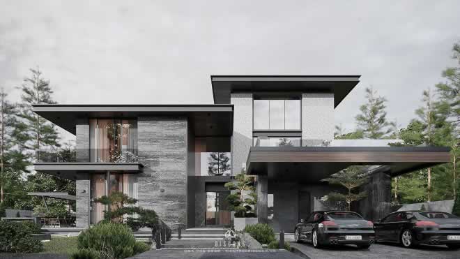 luxury stone villa