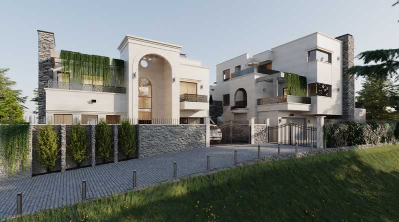 Modern stone villa design