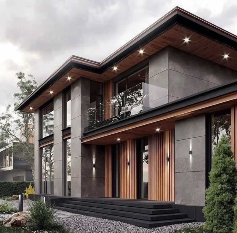 Modern stone villa design