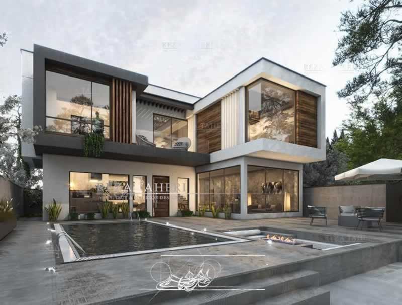 Modern stone villa design