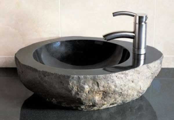 Premium natural stone bathroom sink