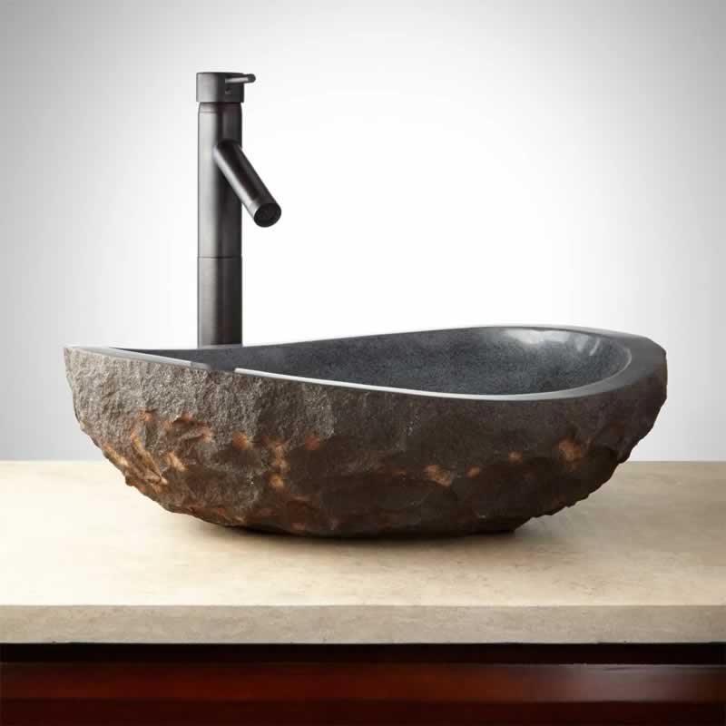 Premium natural stone bathroom sink