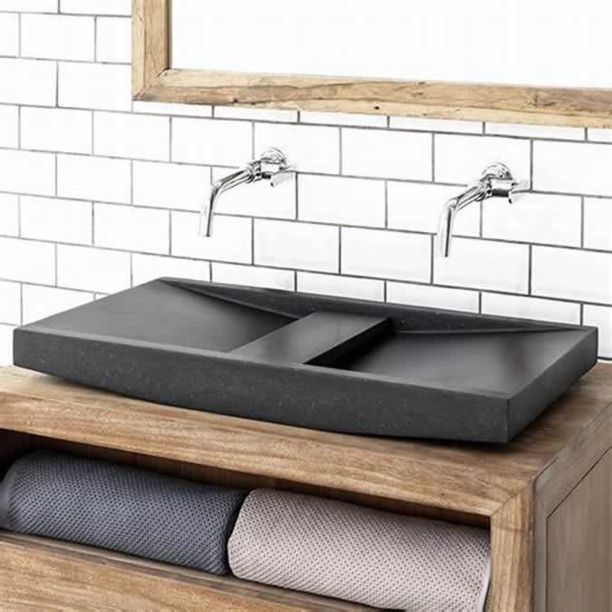 Premium natural stone bathroom sink