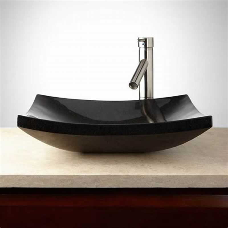 Premium natural stone bathroom sink