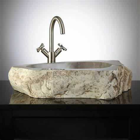 Premium natural stone bathroom sink