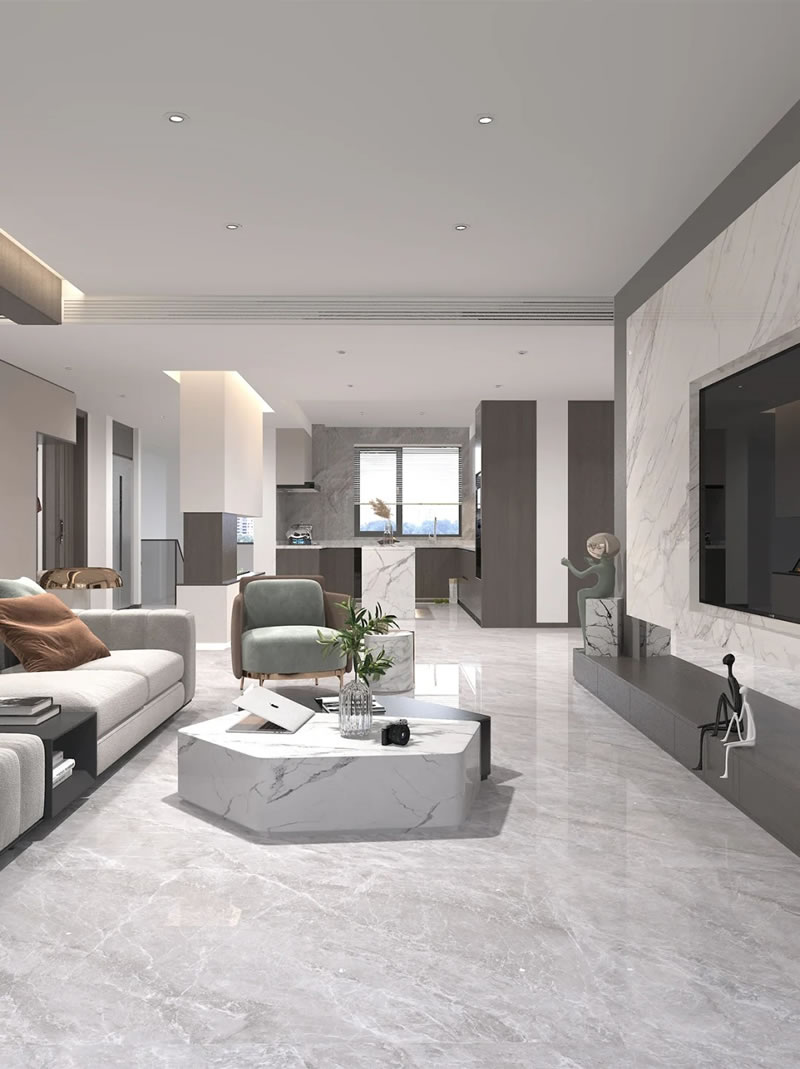 Villa rock slab floor tiles