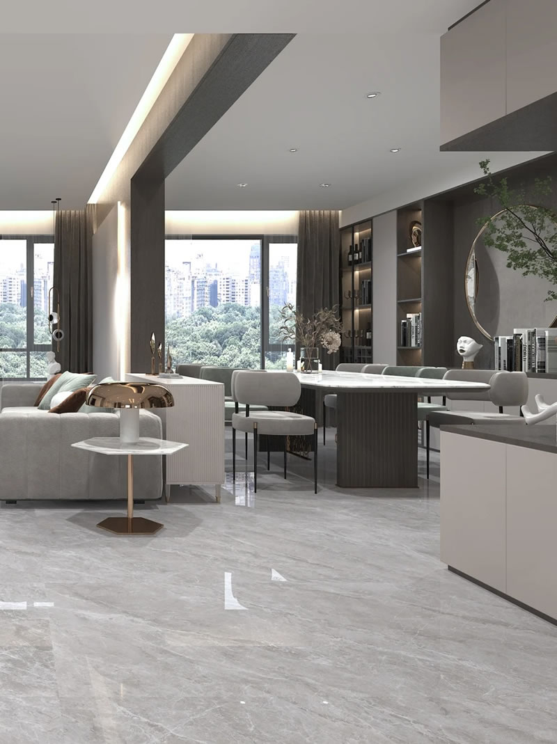Villa rock slab floor tiles