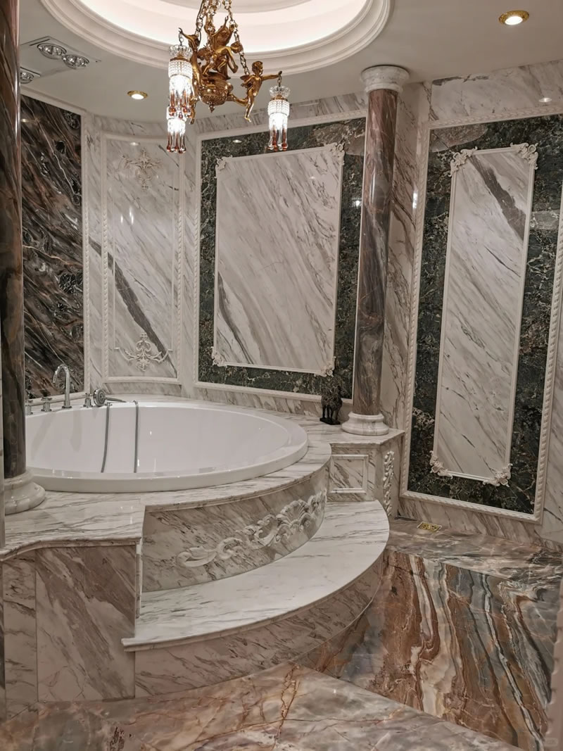 Luxury stone bathroom design