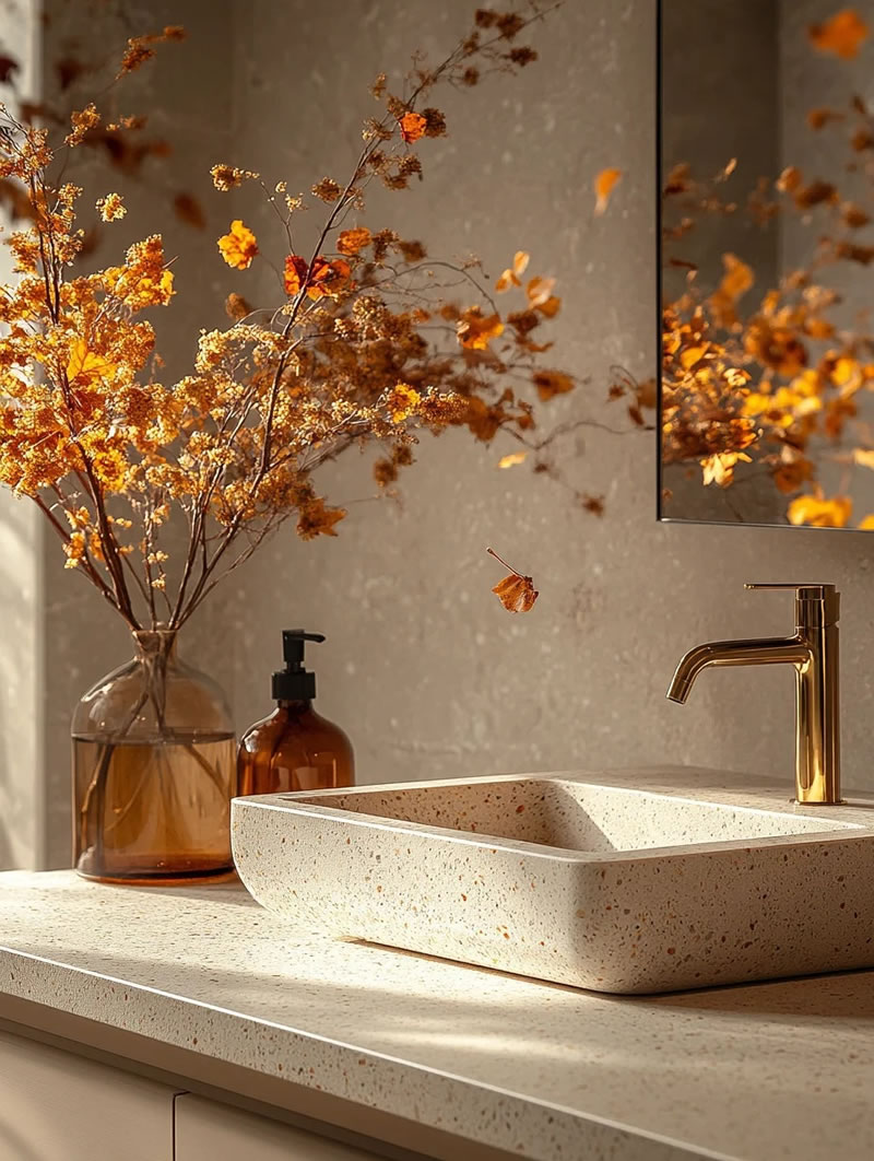 Luxury stone bathroom design