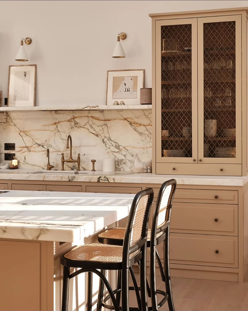 Marble countertops kitchen