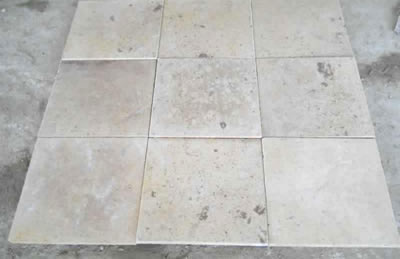 Honed limestone flooring