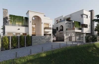 Modern stone villa design
