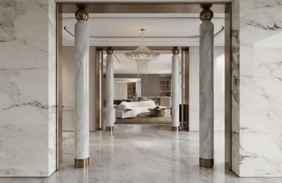 Textured Stone Hotel Walls