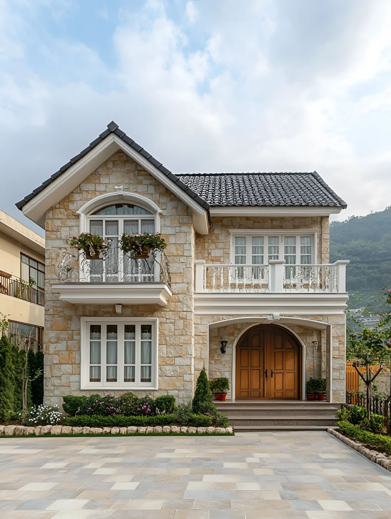 Modern style stone villa design