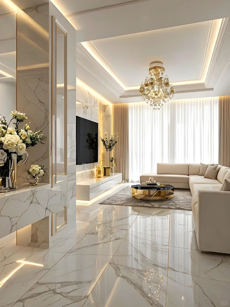 Natural stone interior design
