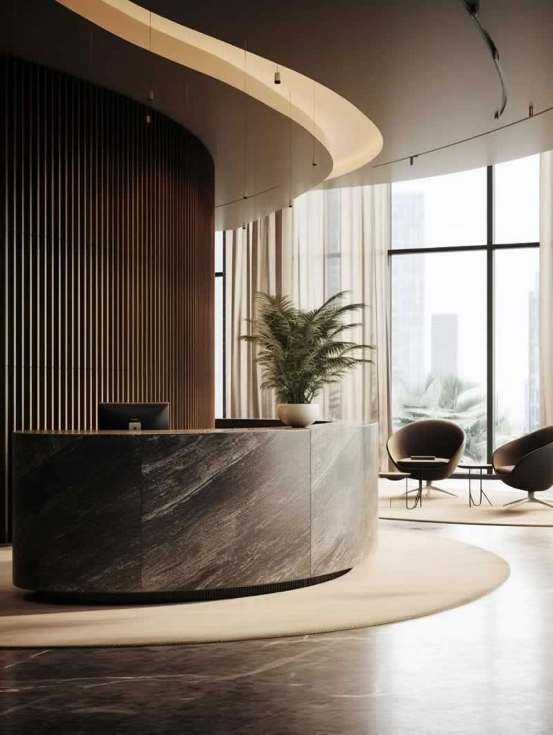 best stone materials for hotel lobbies