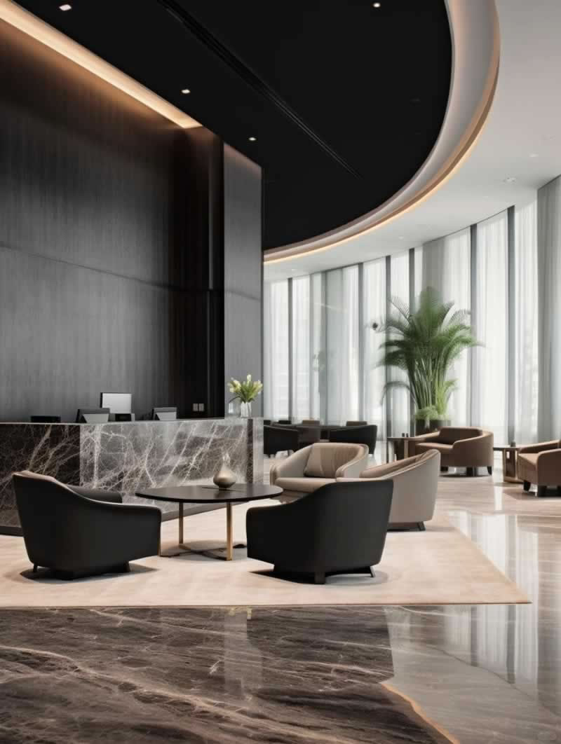 best stone materials for hotel lobbies