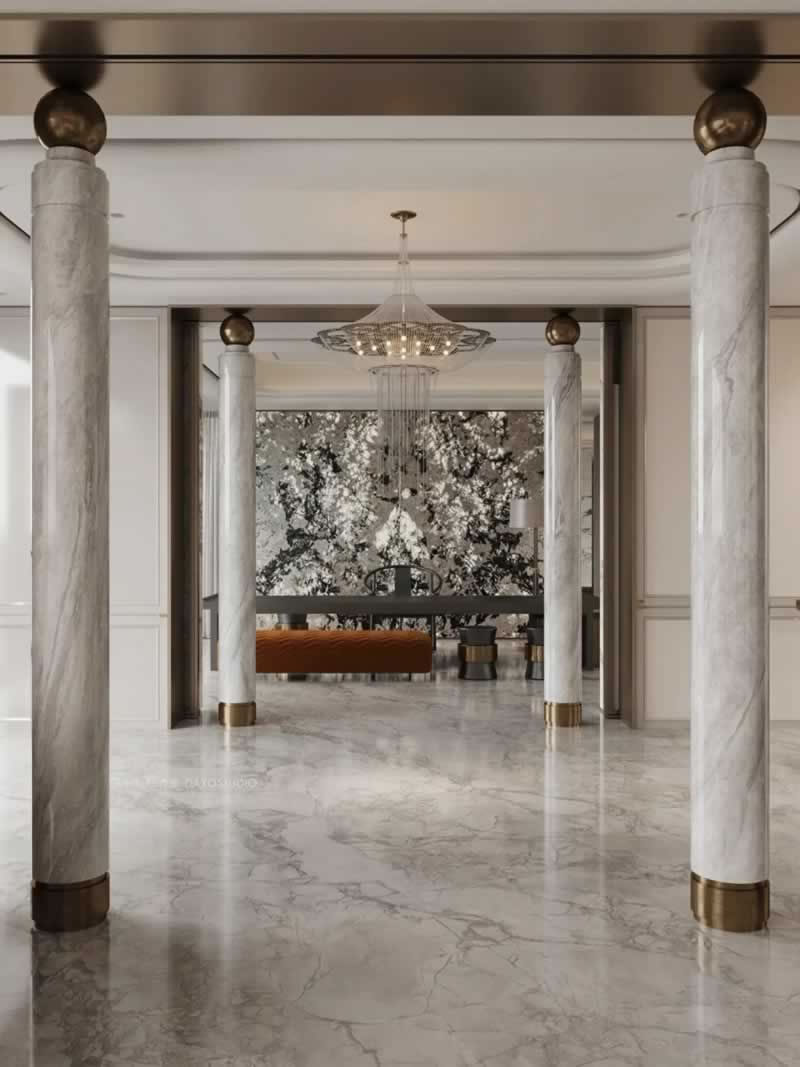 Marble hotel interiors