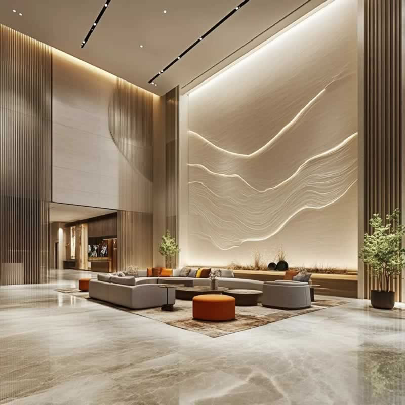 Marble hotel interiors