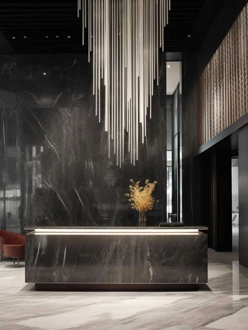 Modern stone decoration ideas for hotels