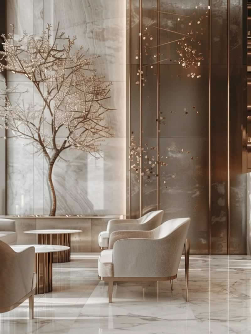 Modern stone decoration ideas for hotels