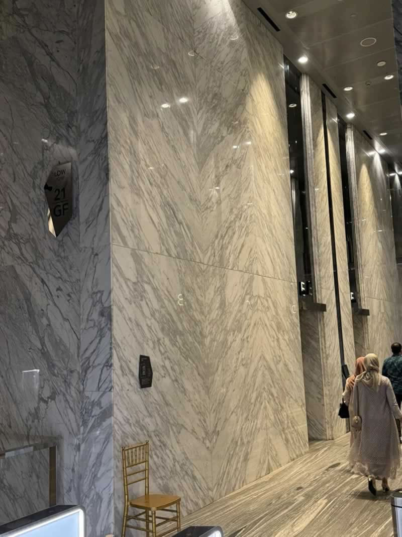 Stone wall cladding for hotels
