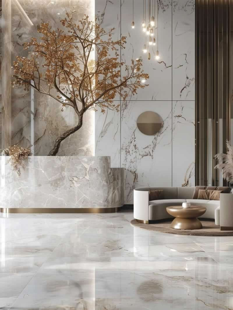 Stone wall cladding for hotels