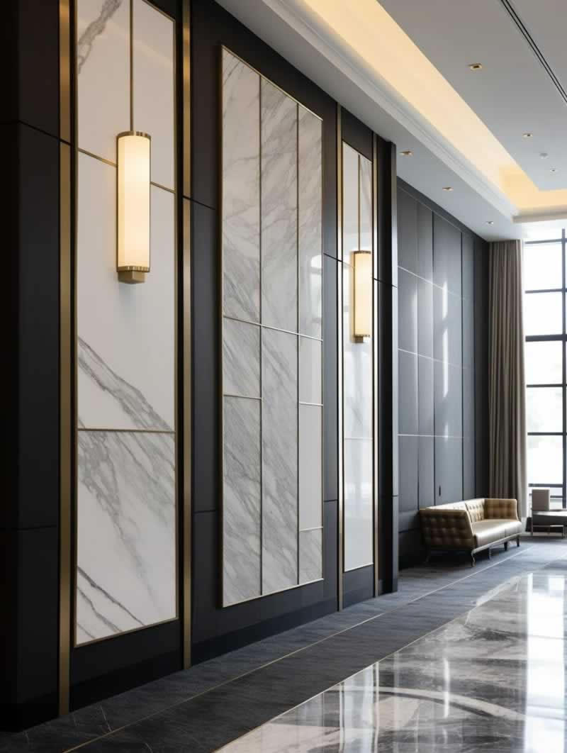 Stone wall cladding for hotels