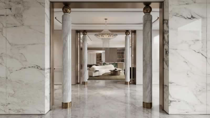 Textured Stone Hotel Walls