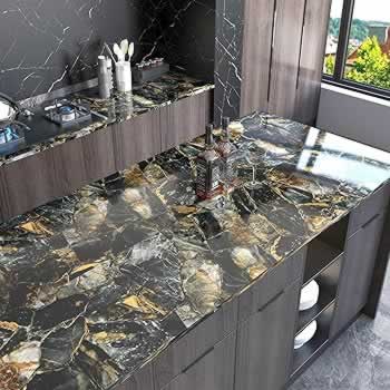 BLACK GOLDEN FLOWER Countertops