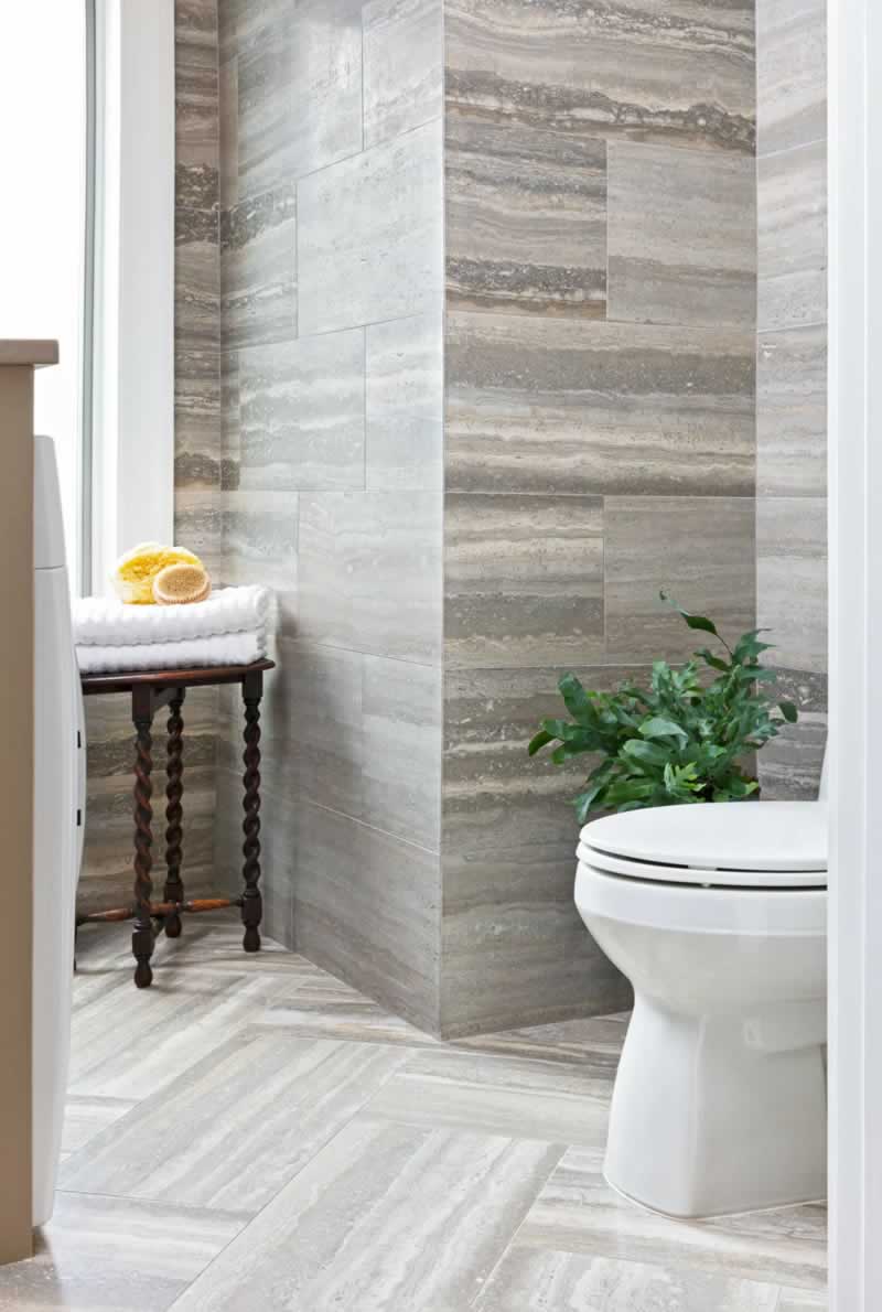 Blue Travertine Laundry Room