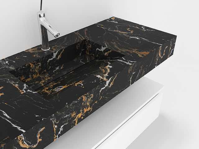 Italy Portopo Golden Marble Bathroom