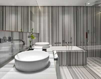 Marmala White Marble Bathroom