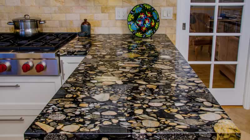 River Pebble Countertops