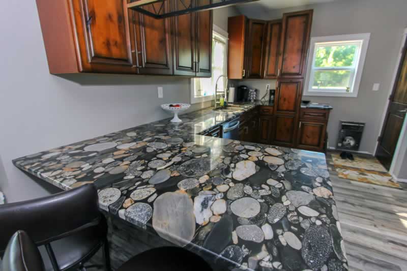 River Pebble Countertops