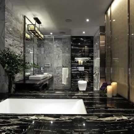 Silver Dragon Marble Bathroom