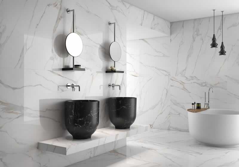 Statuario White Marble Bathroom