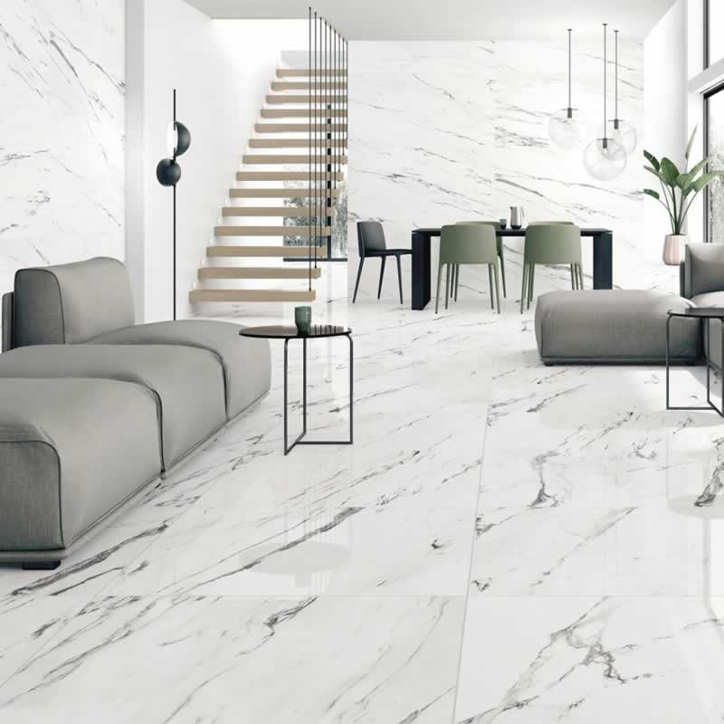 Statuario White Marble Flooring