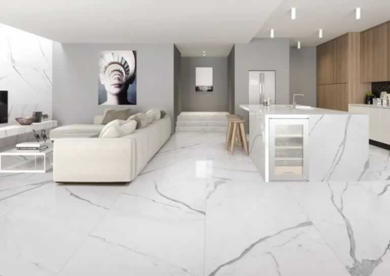 Statuario White Marble Flooring